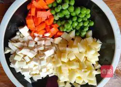 Illustration of how to make diced wild rice potatoes 2