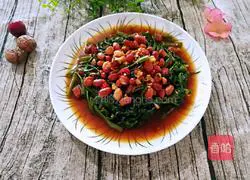 Illustration of how to make cold water spinach 11