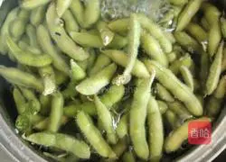 Illustration of simple salted edamame beans 1