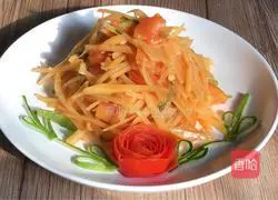 Fried tomatoes and potatoes Illustrations of how to make silk 20