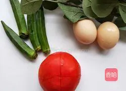 Tomato Okra Egg Pancake Recipe Illustration 2