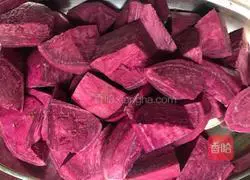 Illustration of how to make brushed purple sweet potato 1