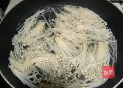 Illustration of how to make cold enoki mushrooms 4