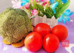 Illustration of how to cook tomatoes and broccoli 1