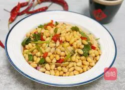 Illustration of how to make cold soybeans 10