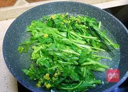 ~Illustration of how to make field rapeseed flowers with oyster sauce and garlic paste 14