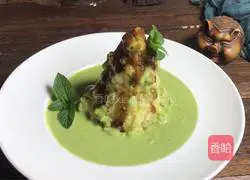 Illustration of how to make green water and green mountains 8