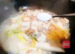 Illustration of how to cook tofu with baby cabbage 5