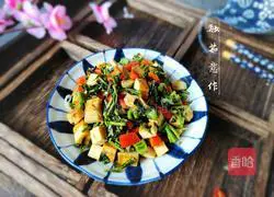 Illustration of how to make fried toon and dried beans 16