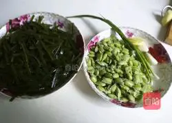 Illustration of how to make fried kelp with edamame rice 1