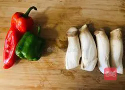 Illustration of how to make green pepper and king oyster mushrooms that are more delicious than meat 1