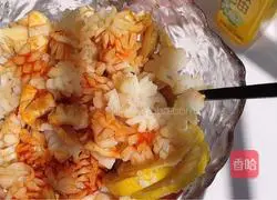 Illustration of how to make cold squid flowers 10