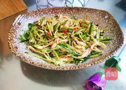 Illustration of how to make cucumber mixed with chicken breast 18