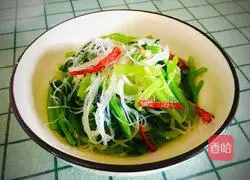 Illustration of how to mix Chinese cabbage with vermicelli 9