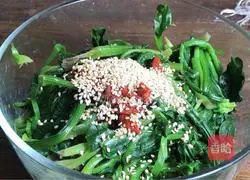 Illustration of how to make cold spinach (good fortune) 7