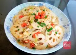 Illustration of how to make cold lotus root 7