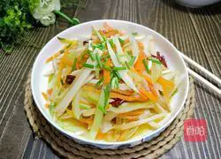 Illustration of how to make spicy and sour three shreds 12