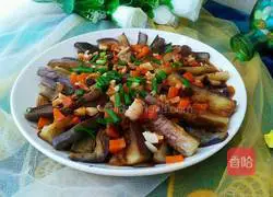 Illustration of how to make eggplant steamed vermicelli 10