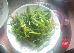 Stir-fry water spinach Illustration of how to do it 6
