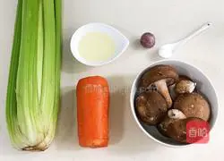Illustration of how to cook celery and mushrooms 1