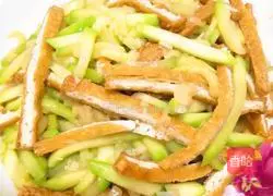 Illustration of how to make zucchini and fried shredded beans 7