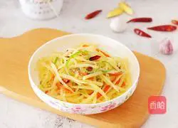 Illustration of how to make spicy and sour potato shreds 13