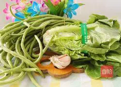 Cooked beans Illustration of how to make fried lettuce 1