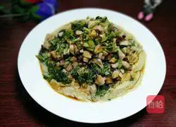 Illustration of how to cook pickled vegetables and steamed mushrooms 14