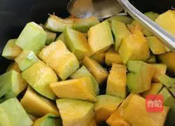 Illustration of how to make braised pumpkin 3