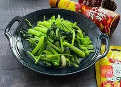 Illustration of how to make stir-fried mustard greens 8