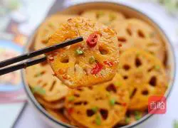Illustration of how to make cold spicy lotus root slices 13