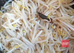 Illustration of how to stir-fry mung bean sprouts in vinegar 13