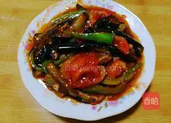 Illustration of how to stir-fry tomatoes and eggplants 11