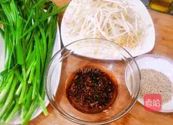 Illustration of how to make cold green leek sprouts 2