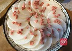 Illustration of how to make steamed white radish 5