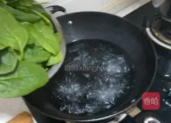 Illustration of how to stir spinach 2