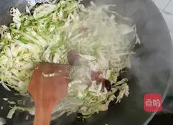 Illustration of how to make cabbage and vermicelli meet 5