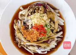 Illustration of how to make hand-shred eggplant 6