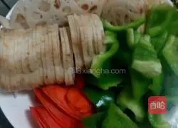 Lotus pond Illustration of how to make vegetarian stir-fry 1