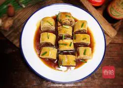 Illustration of how to make braised tofu skin 14