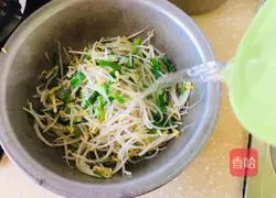 Illustration of how to mix mung bean sprouts with dried shreds 6