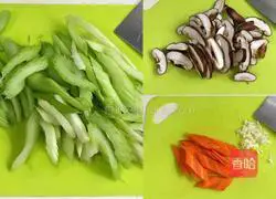 Illustration of how to make fried celery and mushrooms 2