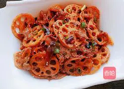 Illustration of how to make spicy lotus root slices 9