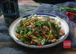 Illustration of how to make beef with coriander 10 