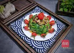 Illustration of how to make spinach mixed with spicy oil 13