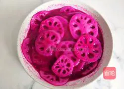 Illustration of how to make rouge lotus root slices 13