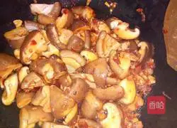 Illustration of how to make shiitake mushrooms and Shanghai greens 3