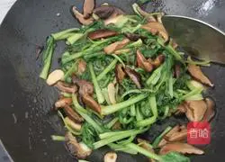 Illustration of how to make mushrooms and green vegetables 6