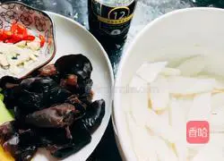 Stir-fried yam with light salt Illustration of how to make fungus 1