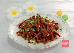 Illustration of how to make cold shredded tofu 9